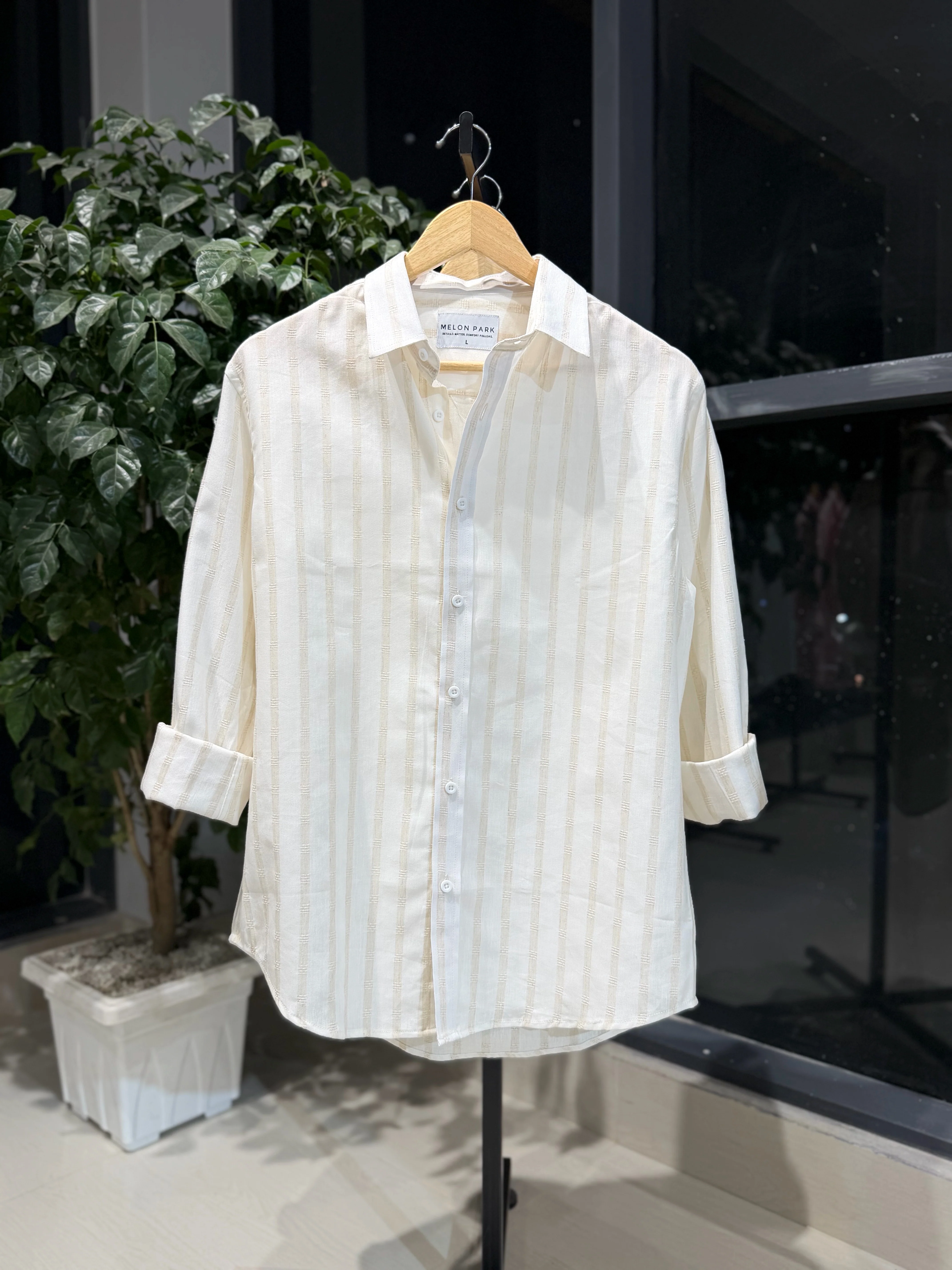 Rich Full Sleeve - Ivory Atelier stripe